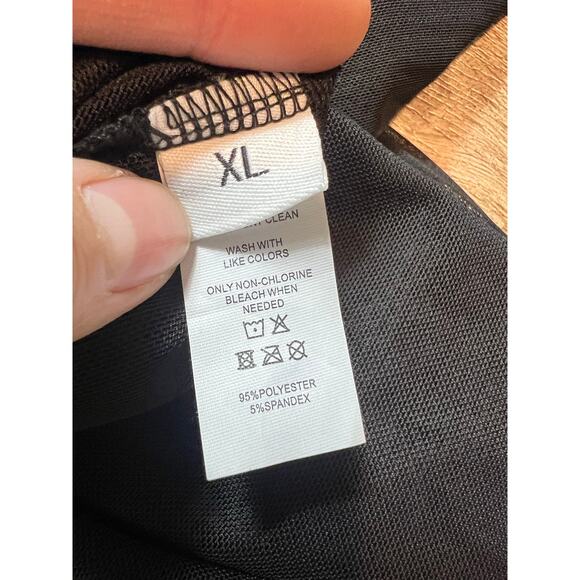 NWT Woods By Jordyn Luna Dress Sleek Black Mesh Midi Dress - Picture 6 of 7